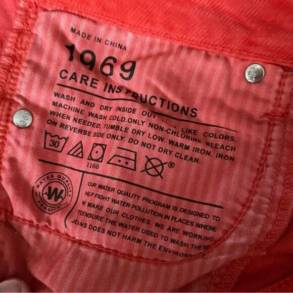 GAP 1969 Red Skinny Corduroy Pants - Picture 3 of 5